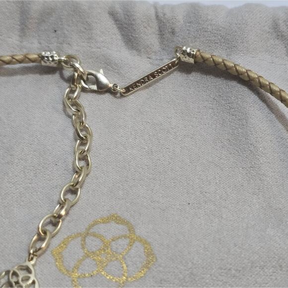 Kendra Scott‎ Braided Leather Gold Plated Key Necklace - Picture 5 of 7